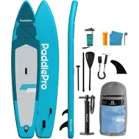 LifeGoods SUP Board Touring - 165 KG Load Capacity - Inflatable - Complete Sup Package - Blue