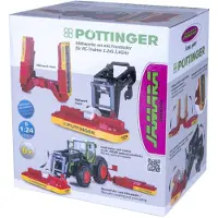 Jamara Mähwerke rot mit Frontlader Pöttinger für RC-Traktor Fendt Vario 1:24S