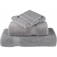 vidaXL Serviettes de toilette premium SOLUND 2 pièces Gris 30 x 30 cm 600 g/m²