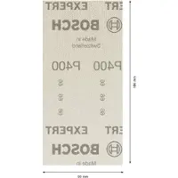 Bosch Papier De Verre Expert M480 93x186 Mm G400 50 Unités