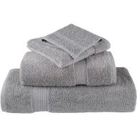 vidaXL Serviettes de douche de qualité supérieure SOLUND 2 pcs gris