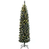 vidaXL Sapin de Noël artificiel mince 150 LED 150 cm