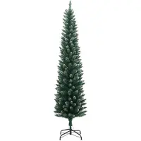 vidaXL Sapin de Noël artificiel mince 300 LED 240 cm