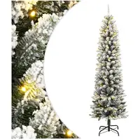 vidaXL Sapin de Noël artificiel avec neige 150 LED 150 cm