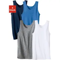 H.I.S. Maillot de corps bleu marine / bleu chiné / gris chiné / blanc