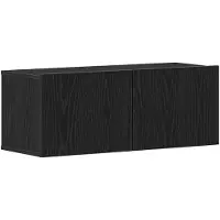 vidaXL : 2 meubles TV, noir, imitation chêne, panneaux de particules