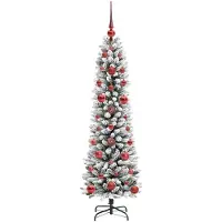 vidaXL Sapin de Noël artificiel avec 150 LED Vert et blanc 120 cm