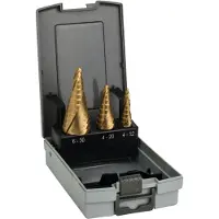 Bosch Nom Foret étagé HSS-TiN-Set, 3 pièces 4-12 / 4-20 / 6-30 - 2608587432