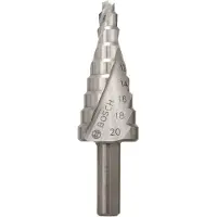 Bosch Foret étagé Professional HSS, 4-20 mm, 8 mm, 70,5 mm, 9 tailles, 1 pièce.