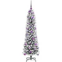 vidaXL Sapin de Noël artificiel Blanc 150 cm PVC, métal et plastique