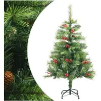 vidaXL Sapin de Noël artificiel avec pommes de pin et baies 150 cm