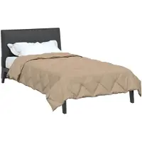 vidaXL Couverture de lit toute saison, 155 x 220 cm, 300 g/m², couleur taupe