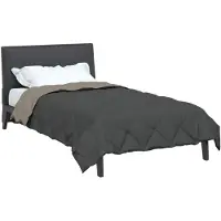 vidaXL Couette quatre saisons gris clair et anthracite 135 x 200 cm