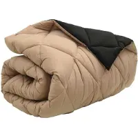 vidaXL - Couverture d'hiver 200 x 200 cm, 450 g/m², noire et taupe