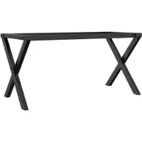 vidaXL Piètement de table basse en X 70x30x43 cm Acier