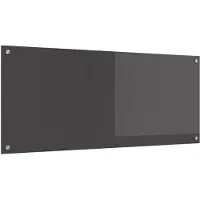 vidaXL Dos de cuisine gris foncé 120 x 50 cm Verre trempé
