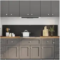 vidaXL Protection de cuisine 2 pcs Noir 100 x 40 cm verre trempé