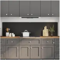 vidaXL : Dosseret de cuisine, 2 pièces, noir, 100 x 50 cm, verre trempé