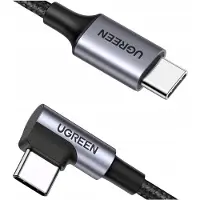 UGREEN USB-C (straight) / USB-C (angled) PD QC 60W 3A 0.5m US255 (grey)