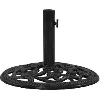 vidaXL Pied de parasol noir 48x48x33 cm Fonte