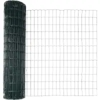 vidaXL Clôture en fer galvanisé avec revêtement PVC, vert, 1 x 10 mètres