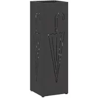vidaXL Porte-parapluie Noir 15,5 x 15,5 x 49 cm Métal