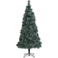 vidaXL Sapin de Noël artificiel avec support Vert 120 cm PET