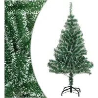 vidaXL Sapin de Noël artificiel avec neige floquée vert 120 cm