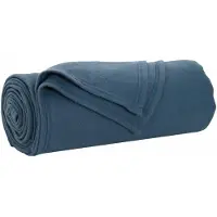 vidaXL Jeté Bleu marine 200 x 150 cm Toison