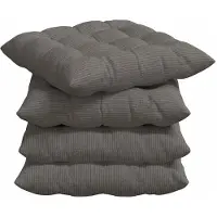 vidaXL Coussins De Siège 4 Pcs Gris Clair 40 X 40 X 6 Cm