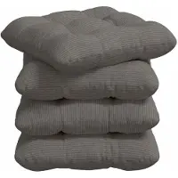 vidaXL Coussins De Siège 4 Pcs Gris Clair 45 X 45 Cm