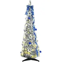 vidaXL Arbre de Noël artificiel blanc 120 cm PVC