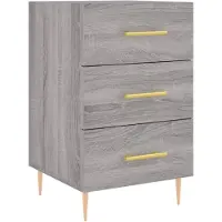 vidaXL Table de chevet sonoma gris 40x40x66 cm bois d'ingénierie
