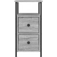 vidaXL Table de chevet sonoma gris 30x60x60 cm bois d'ingénierie