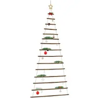 vidaXL Sapin de Noël suspendu avec étoile supérieure 100 x 210 cm Branche naturelle