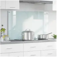 vidaXL Dosseret de cuisine blanc laiteux 100 x 60 cm Verre trempé