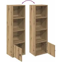 vidaXL Bibliothèque chêne artisanal 31x24x102 cm bois d'ingénierie