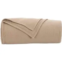 vidaXL Jeté Camel 200 x 150 cm Toison