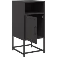 vidaXL Table de chevet noir 36x39x78 cm acier