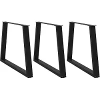 vidaXL Pieds de table de salle à manger en V 3 pièces noir 100x(72-73,3) cm acier