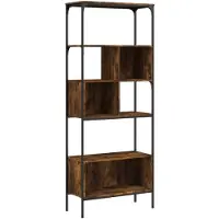 vidaXL Bibliothèque 5 niveaux chêne fumé 76x33x188,5 cm