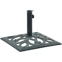 vidaXL Pied de parasol Vert 12 kg 49 cm Fonte