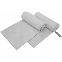 vidaXL Serviettes de sport 2 pcs Gris 200 x 100 cm