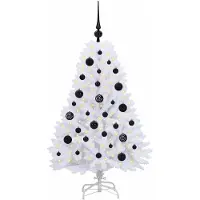 vidaXL Sapin de Noël Artificiel à Branches Articulées Blanc 120 cm
