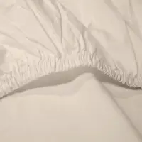 Zydante Drap-housse 100% coton Crème - 90x200+30 cm