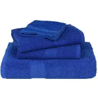 vidaXL Serviettes d'invité 4 pcs bleu 30x50 cm 360 g/m² 100% coton