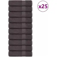 vidaXL Serviettes de douche 25 pcs anthracite 70x140 cm 100% coton