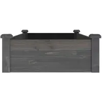 vidaXL Lit surélevé avec insert Gris 120x60x25 cm Sapin massif