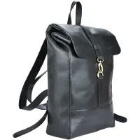 Beocca Bryce sac à dos, en cuir à tannage végétal, compartiment 17 pouces, sac à dos business, fait main, Noir