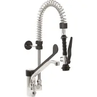 Saro Pommeau de douche monotrou avec mitigeur à levier, noir, EMMI